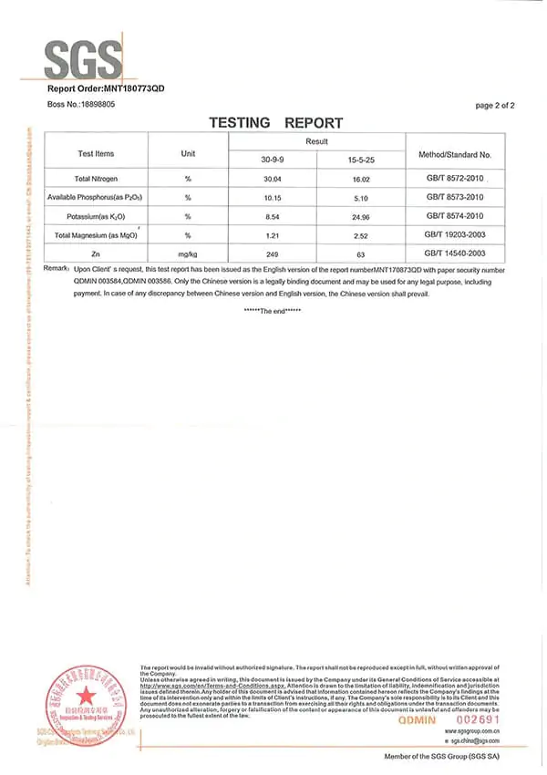SGS REPORT