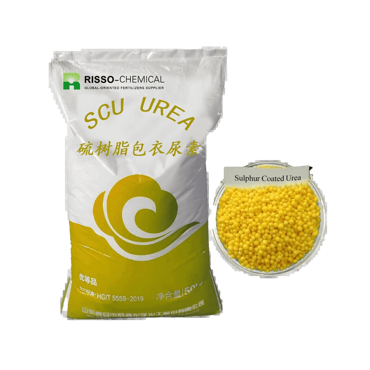 Sulphur resin coated urea