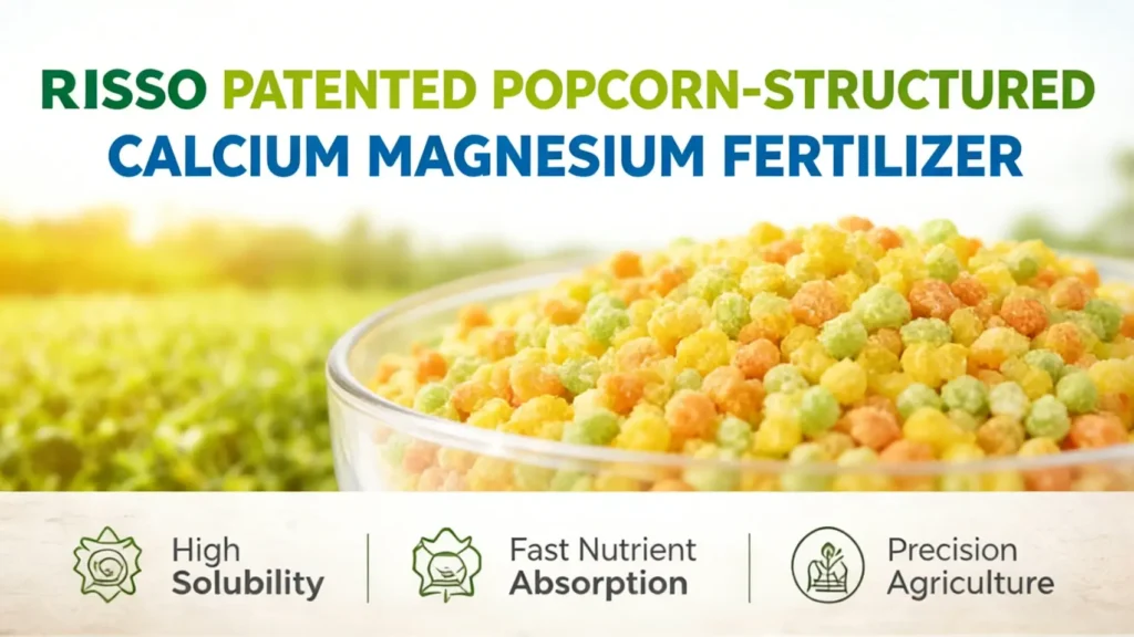 Risso Patented popcorn-structured Calcium Magnesium Fertilizer